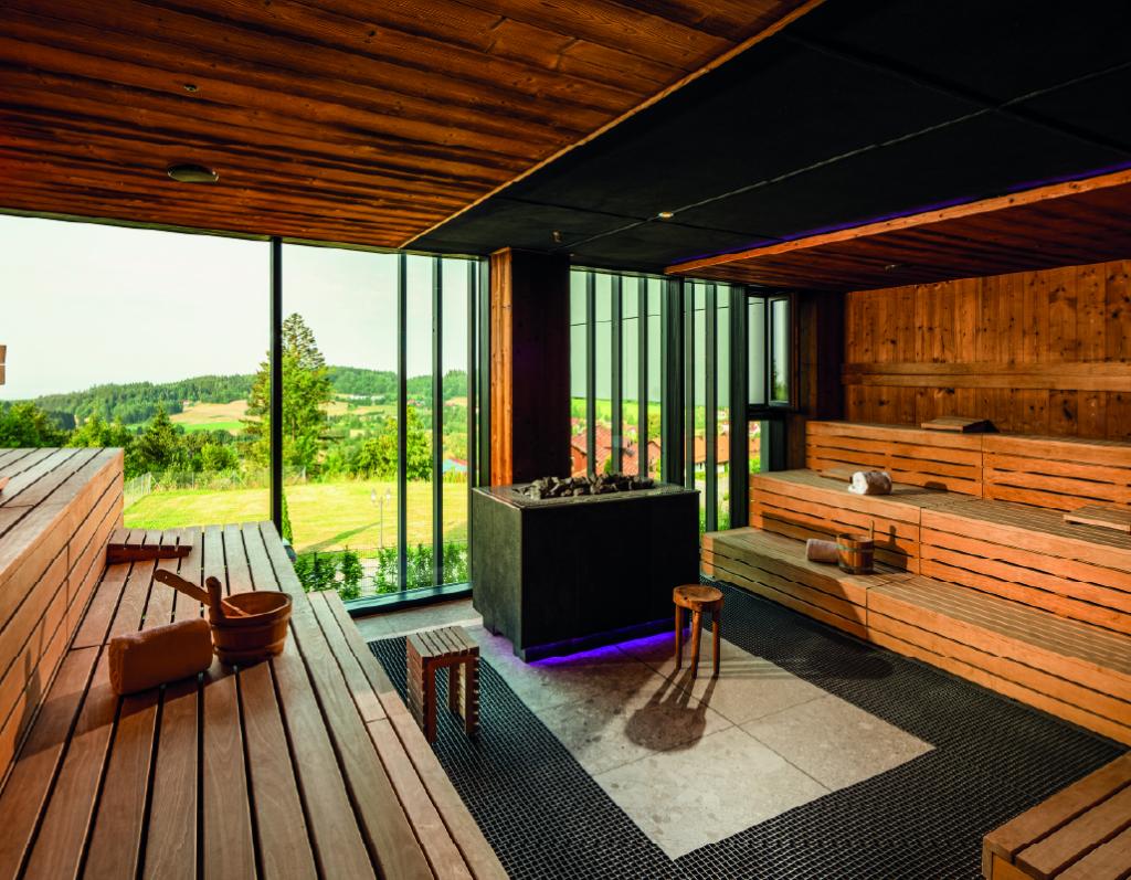 Panorama-Sauna mit Donautalblick