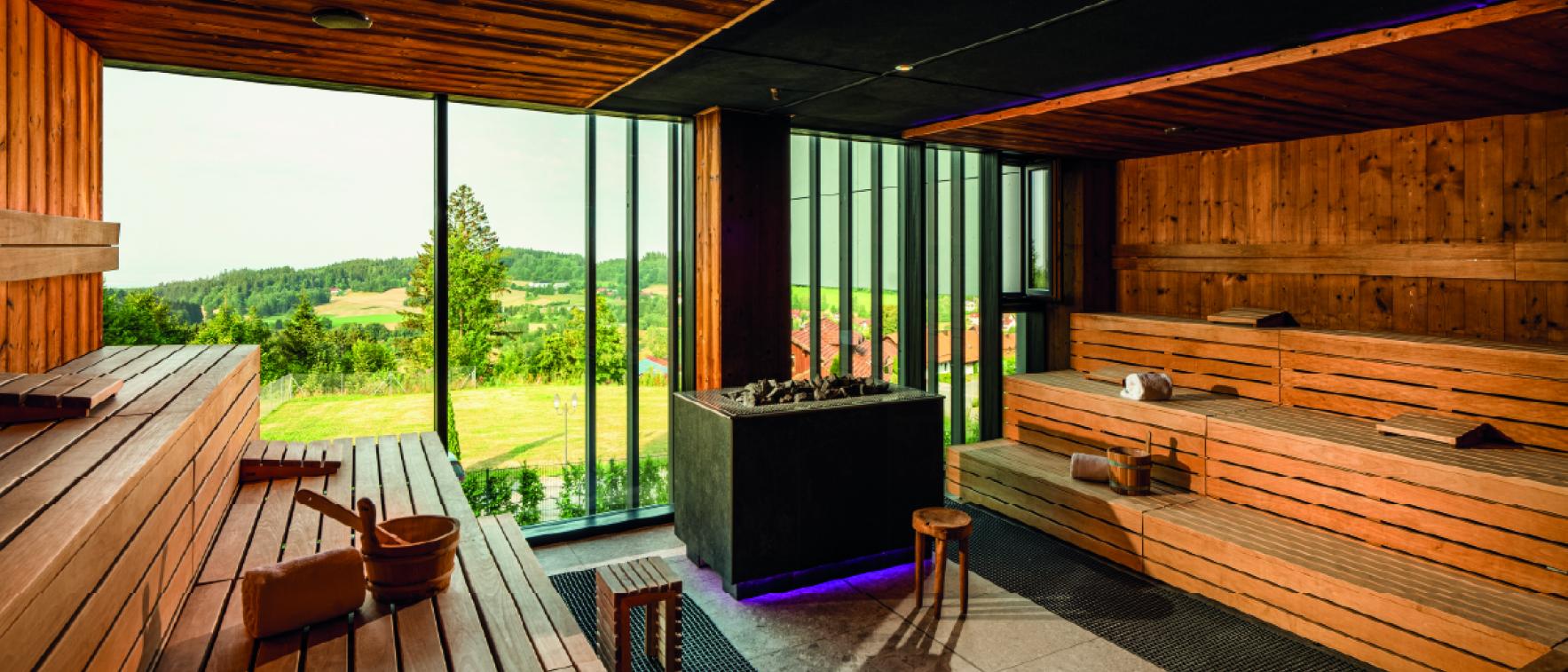 Panorama-Sauna mit Donautalblick
