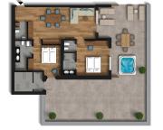 Chalet Mountain mit Whirlpool