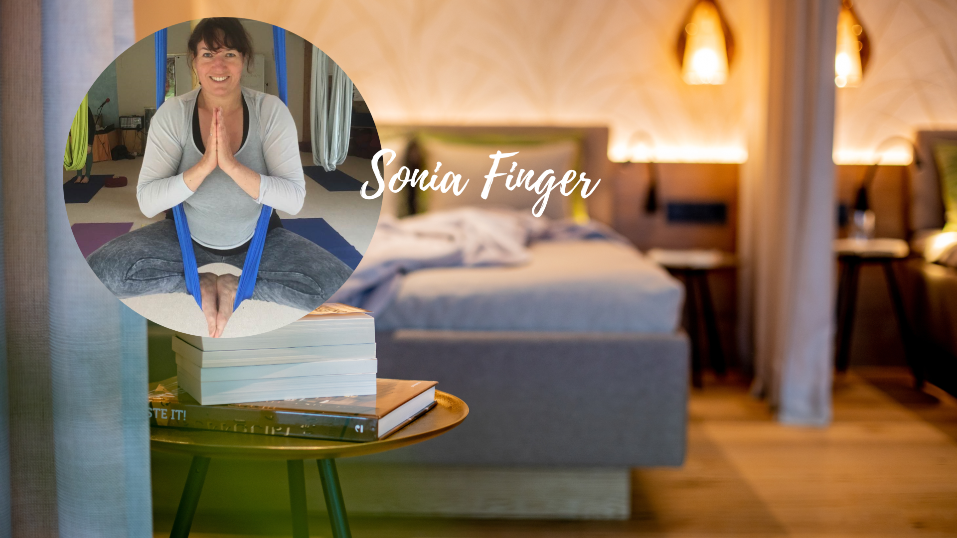 Entspannungszimmer im Pfalzblick Wald Spa Resort mit Yoga-Lehrerin Sonia Finger
