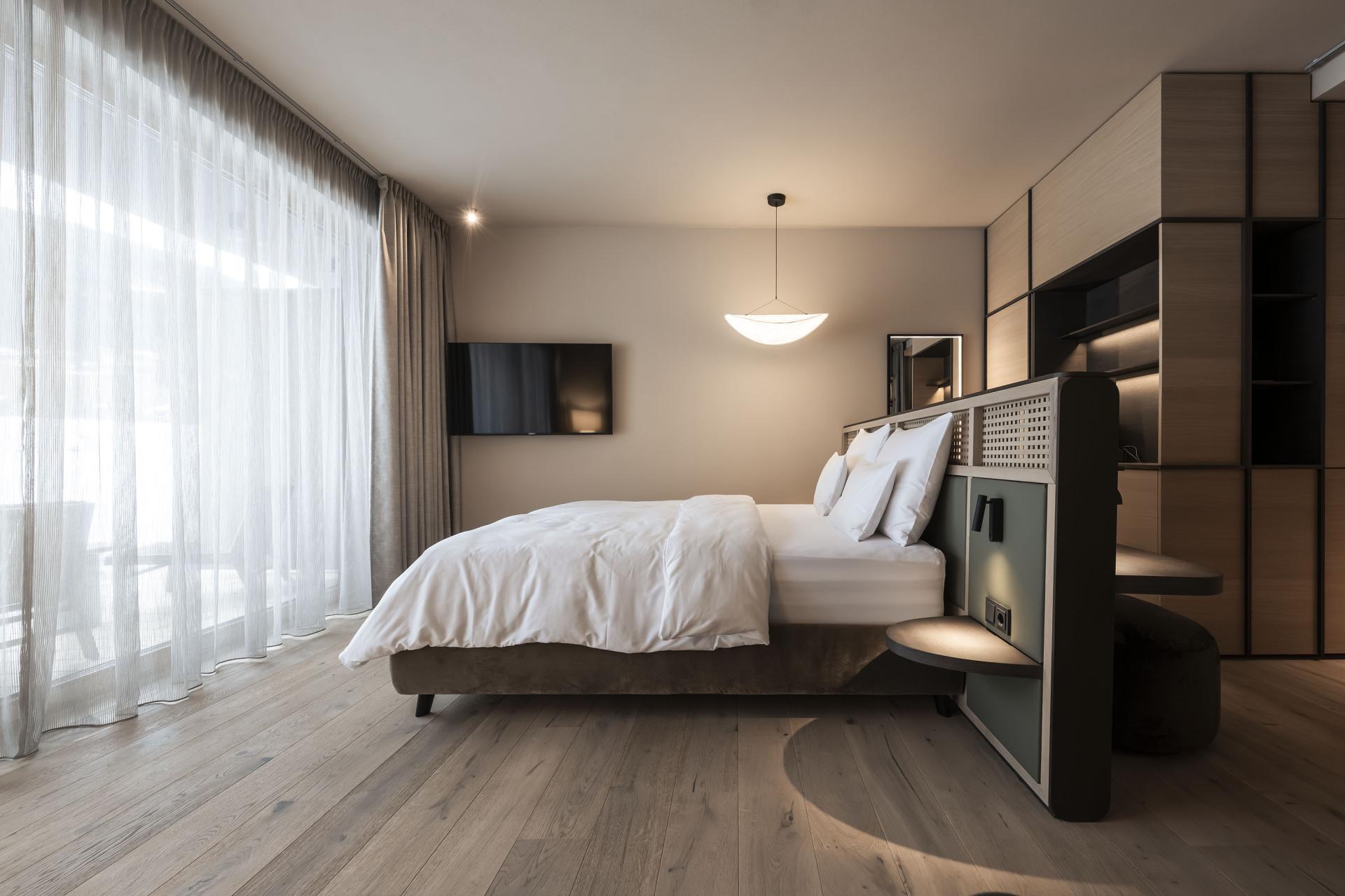 Moderna camera dell’Hotel Monika, pet-friendly con design elegante