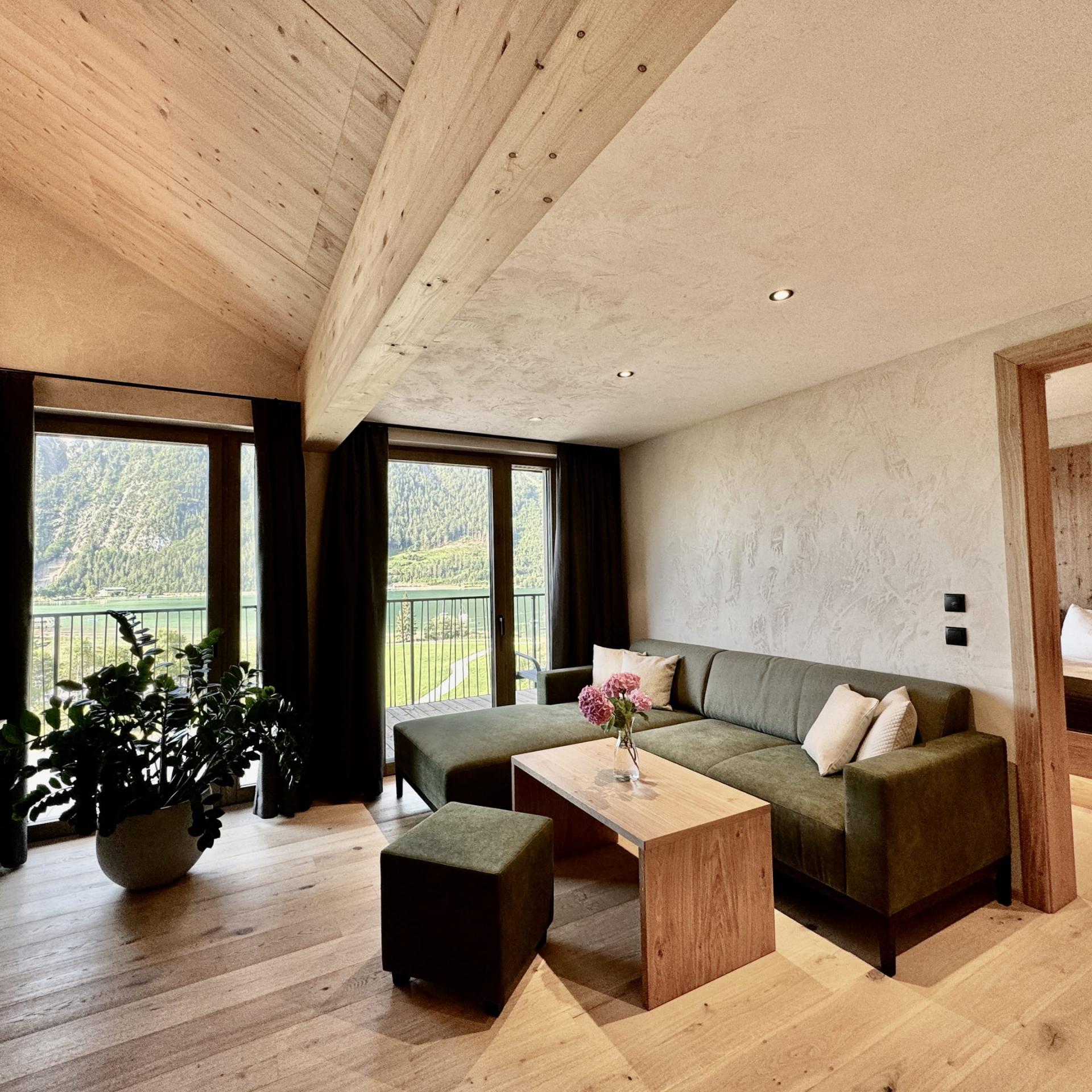 Cozy suite at Familienresort Buchau with mountain view and modern furnishings