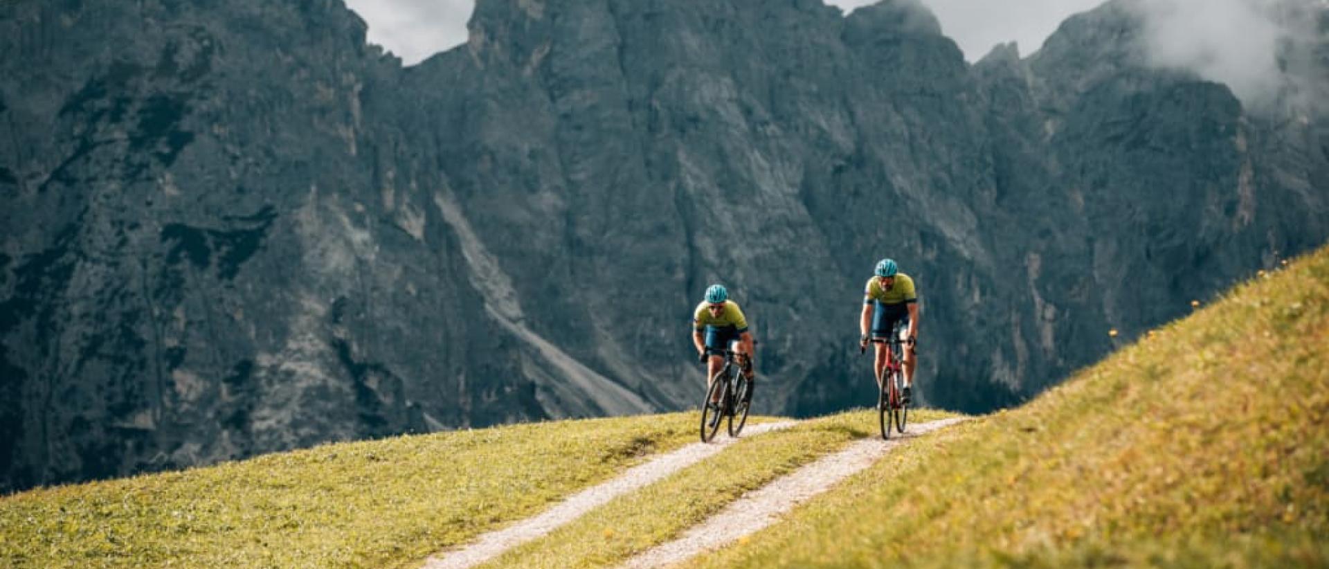 Gravel biking in the Dolomites