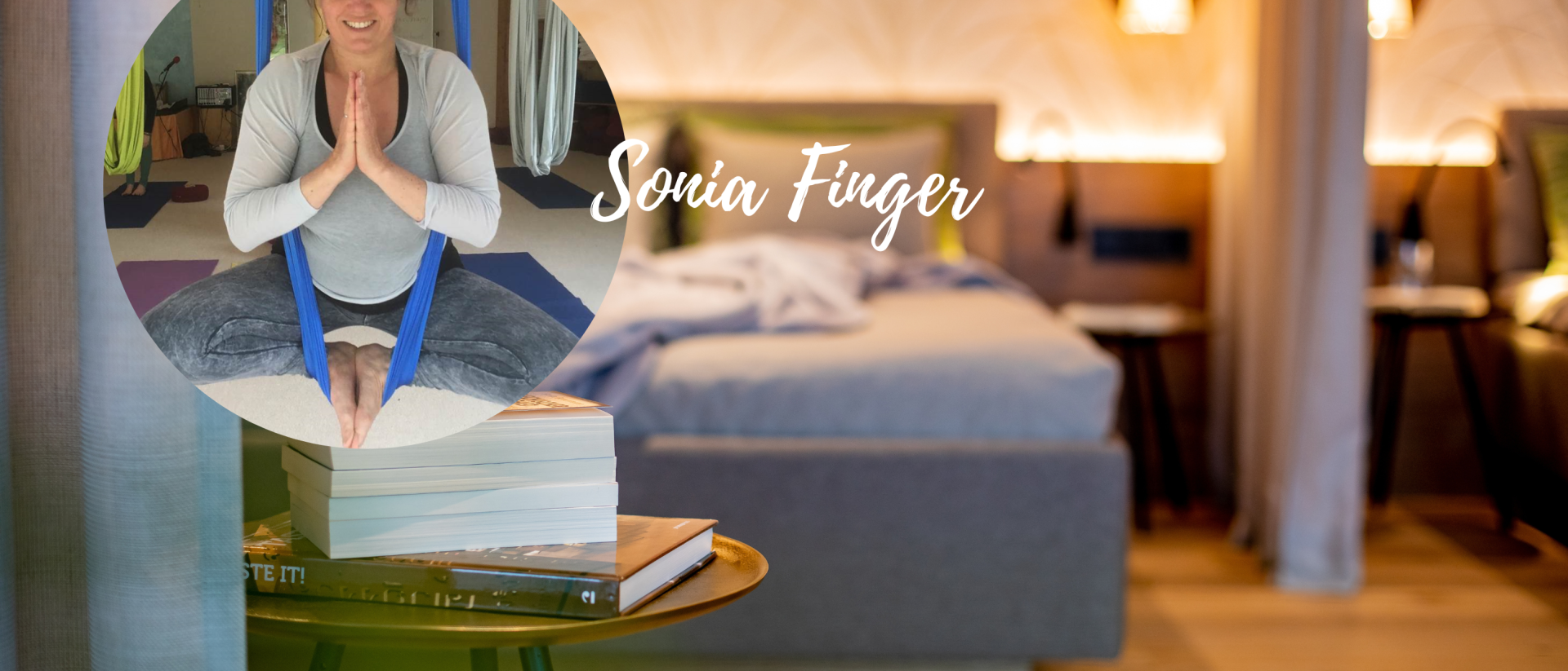 Entspannungszimmer im Pfalzblick Wald Spa Resort mit Yoga-Lehrerin Sonia Finger