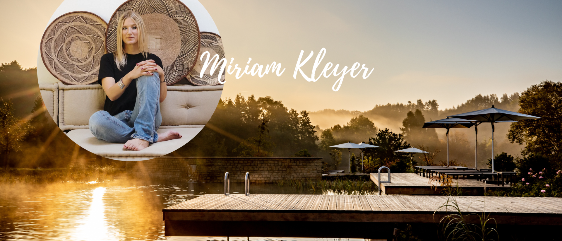 Morgen am Pfalzblick Wald Spa Resort mit Steg und teichumgebenem Wald