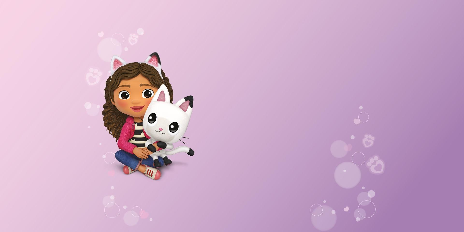 Kind mit Katzenohren und weißer Kuschelkatze im Familienresort Buchau