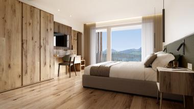 Laurena Bettwäsche auf ungemachtem Bett im Schlafzimmer