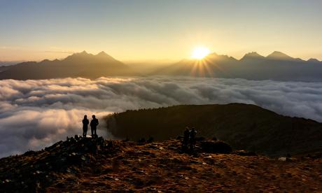 Sorgere del sole in Valle Aurina