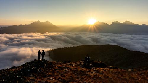 Sunrise in the Ahrntal Valley