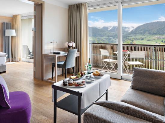 Wohnsuite im Allgäu Sonne mit Balkonblick auf die Berge