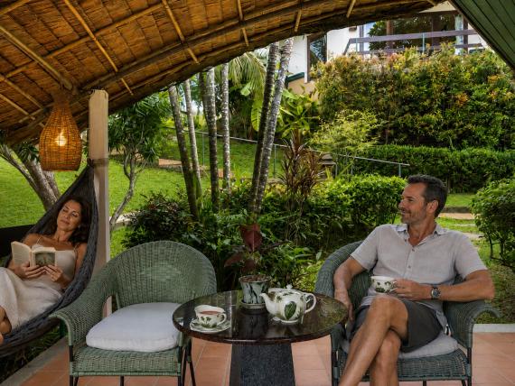 Privat terrace in Deluxe Villa at Mangosteen Resort