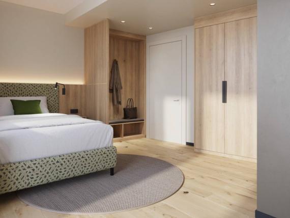 Krumers Alpin single room with wood decor and modern design