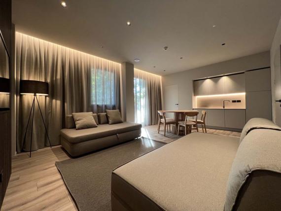 Soggiorno moderno nella Evangelisti Palace Suite & Apartments