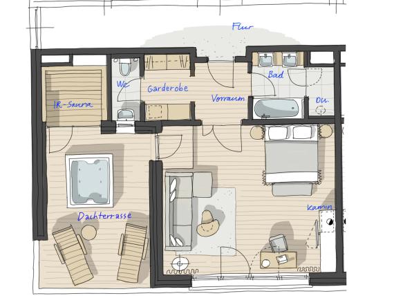 Penthouse-Suite Traubennestl