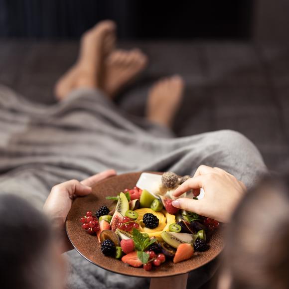 Plate of fresh fruit