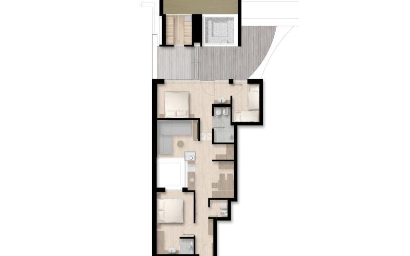 Penthouse De Luxe (74 - 81 m²)