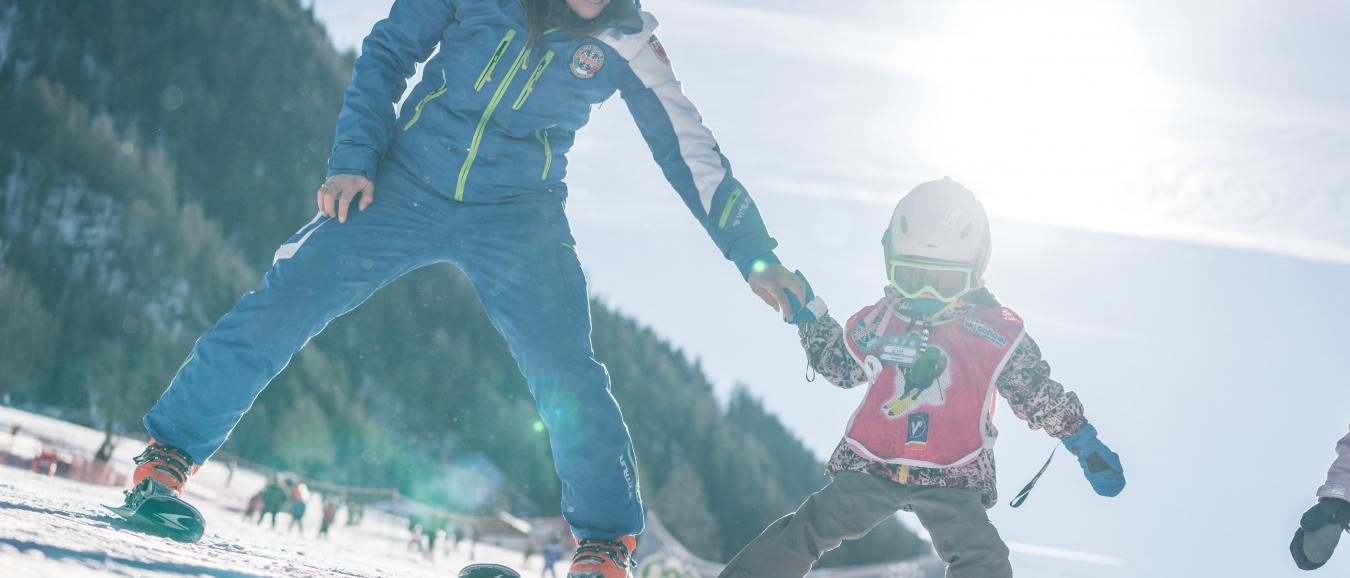 Winter magic including ski course for children